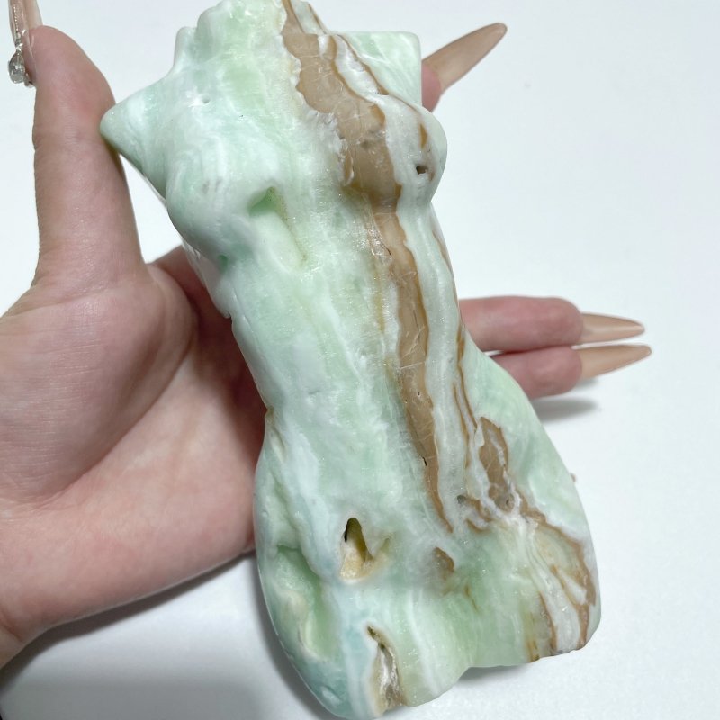 5 Pieces Green Calcite Goddess Carving - Wholesale Crystals