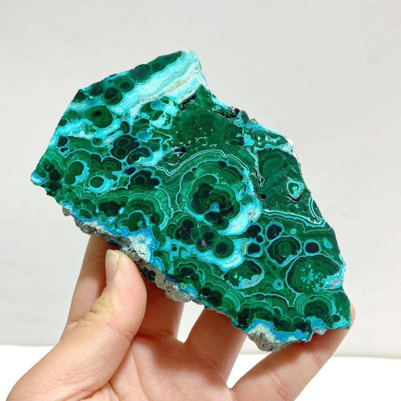 5 Pieces High Quality Beautiful Chrysocolla Mixed Malachite Slab Specimen 8 - Wholesale Crystals