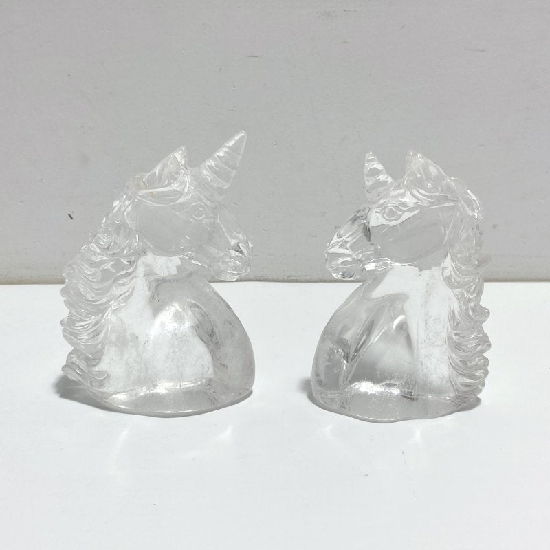 5 Pieces High Quality Clear Quartz Unicorn Carving - Wholesale Crystals