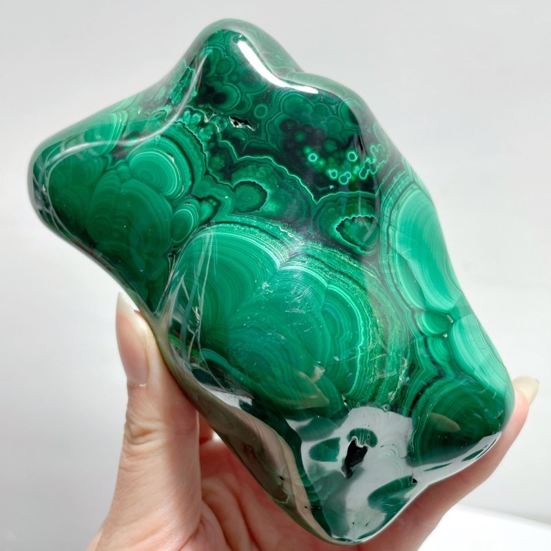 5 Pieces High Quality Polished Malachite Free Form - Wholesale Crystals