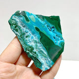 5 Pieces High Quality Small Chrysocolla Mixed Malachite Slab Specimen 4 - Wholesale Crystals
