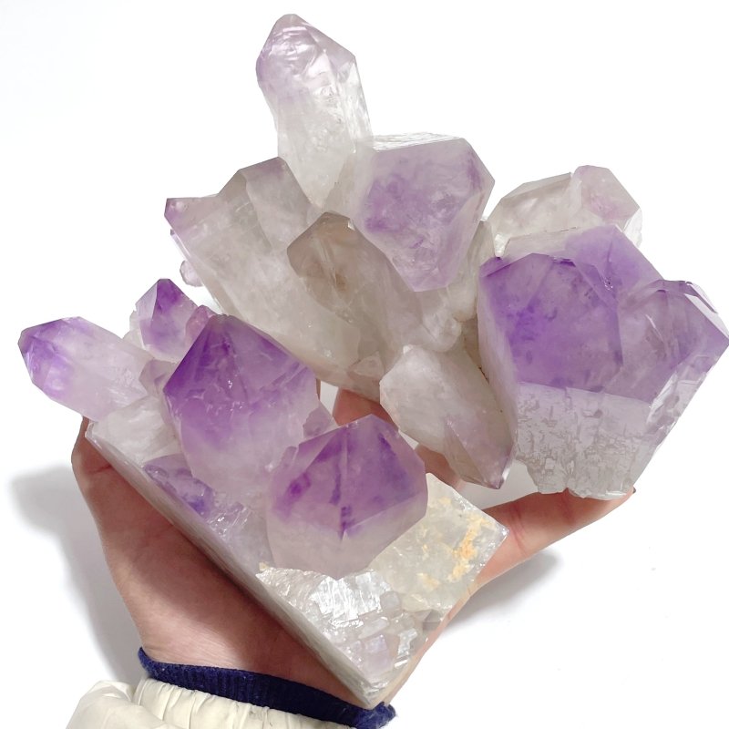 5 Pieces Large Amethyst Cluster Tower Point - Wholesale Crystals
