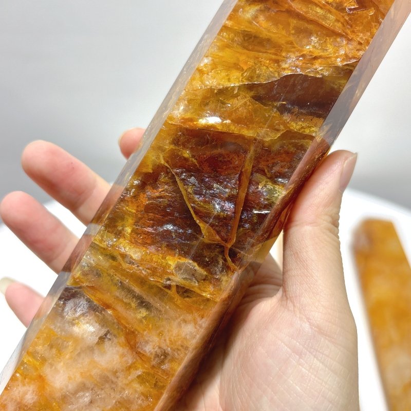 5 Pieces Large Beautiful Fire Quartz High Quality Tower - Wholesale Crystals