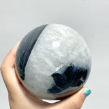 5 Pieces Large Black Agate Mixed Quartz Spheres - Wholesale Crystals