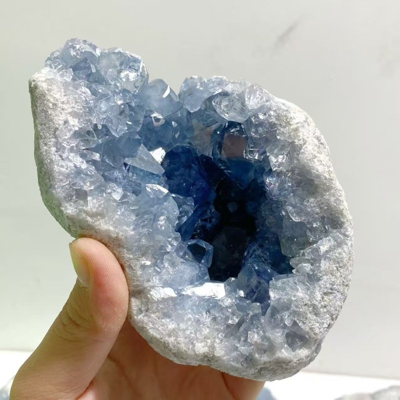 5 Pieces Large Blue Celestite Cluster Home Decor - Wholesale Crystals