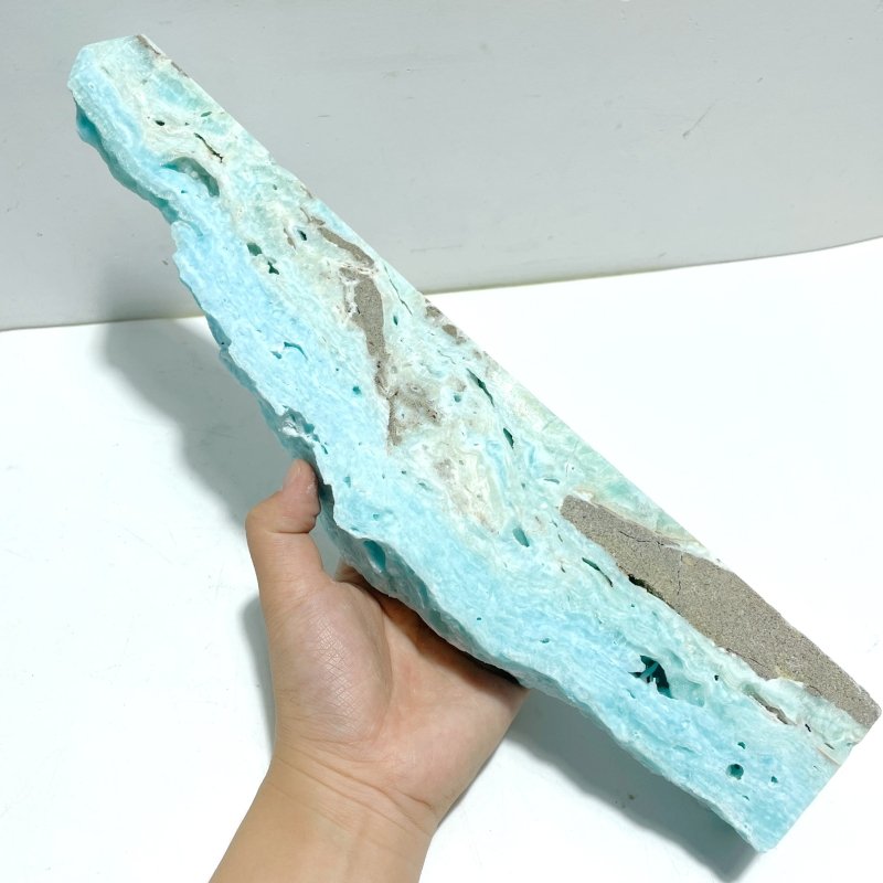 5 Pieces Large Blue Hemimorphite Four - Sided Tower Raw Side - Wholesale Crystals