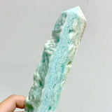 5 Pieces Large Blue Hemimorphite Four-Sided Tower Raw Side -Wholesale Crystals