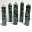 5 Pieces Large Green Sea Jasper Geode Druzy Points - Wholesale Crystals