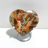 5 Pieces Large Money Agate Heart With Stand -Wholesale Crystals