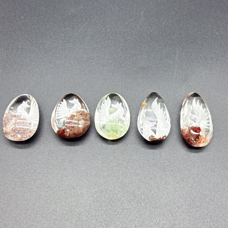 5 Pieces Nine - tailed Fox Garden Quartz Inner Scene Carving - Wholesale Crystals