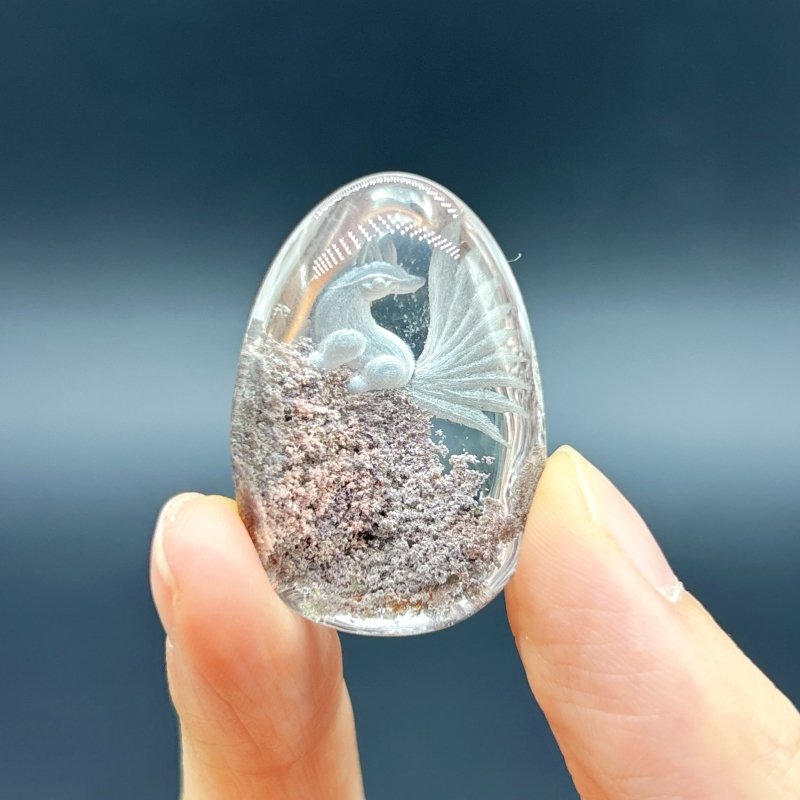 5 Pieces Nine - tailed Fox Garden Quartz Inner Scene Carving - Wholesale Crystals