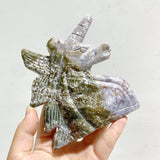 5 Pieces Ocean Jasper Unicorn Carving Closeout - Wholesale Crystals