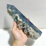 5 Pieces Rainbow Fluorite Raw Side Four-sided Tower Point -Wholesale Crystals