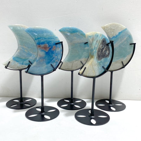5 Pieces Trolleite Stone Moon With Stand -Wholesale Crystals