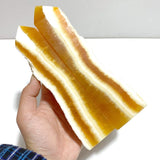 5 Pieces Yellow Calcite Points Raw Side - Wholesale Crystals