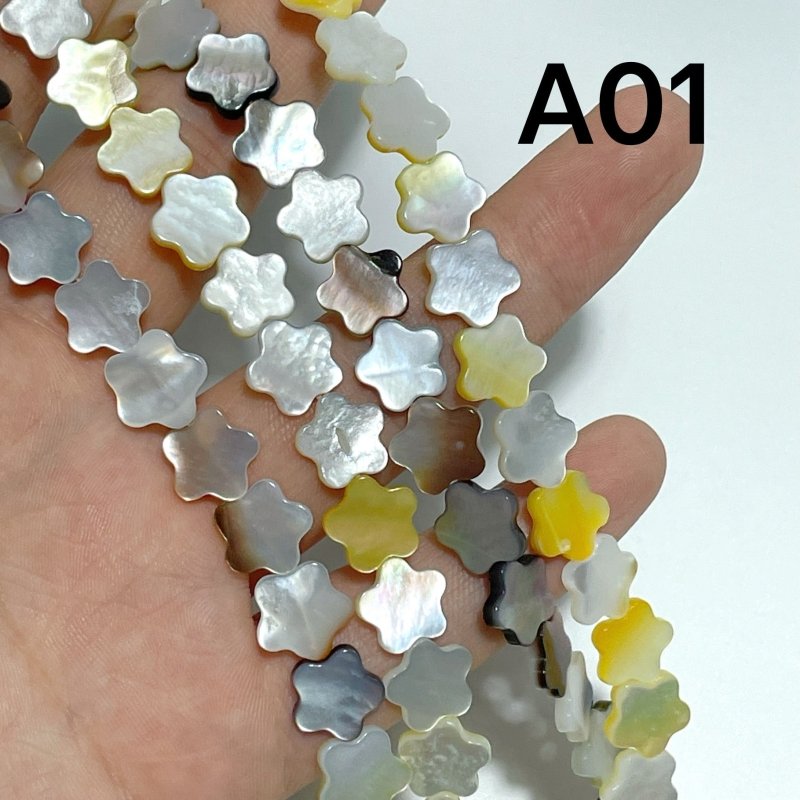 5 Shapes Shell DIY Bracelets Accessories Wholesale Heart/Moon/Star/Four Leaf Clover Random Color - Wholesale Crystals
