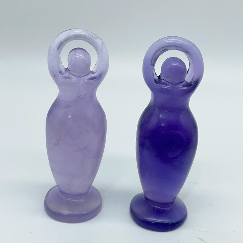 5 Types Spiral Goddess Carving Wholesale Obsidian Fluorite -Wholesale Crystals