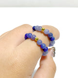 21 Types Crystal Beaded Rings Wholesale Tiger Eye Blue Aventurine