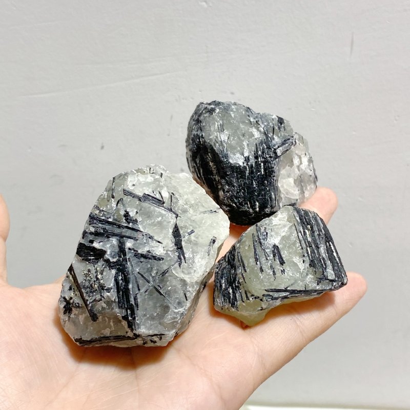 51 Pieces Heat Treatment Citrine Mixed Black Tourmaline Raw Stone -Wholesale Crystals