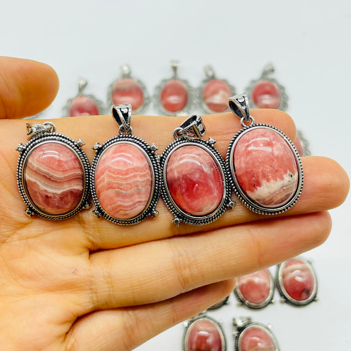 32 Pieces Rhodochrosite (Argentina) Pendant Charm