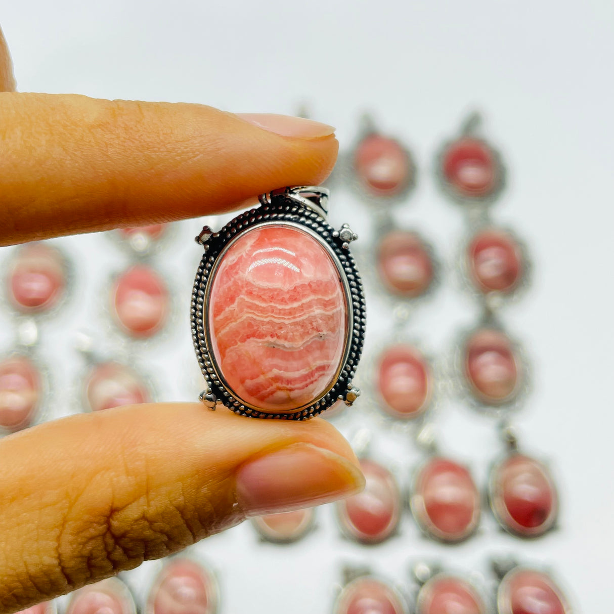 32 Pieces Rhodochrosite (Argentina) Pendant Charm