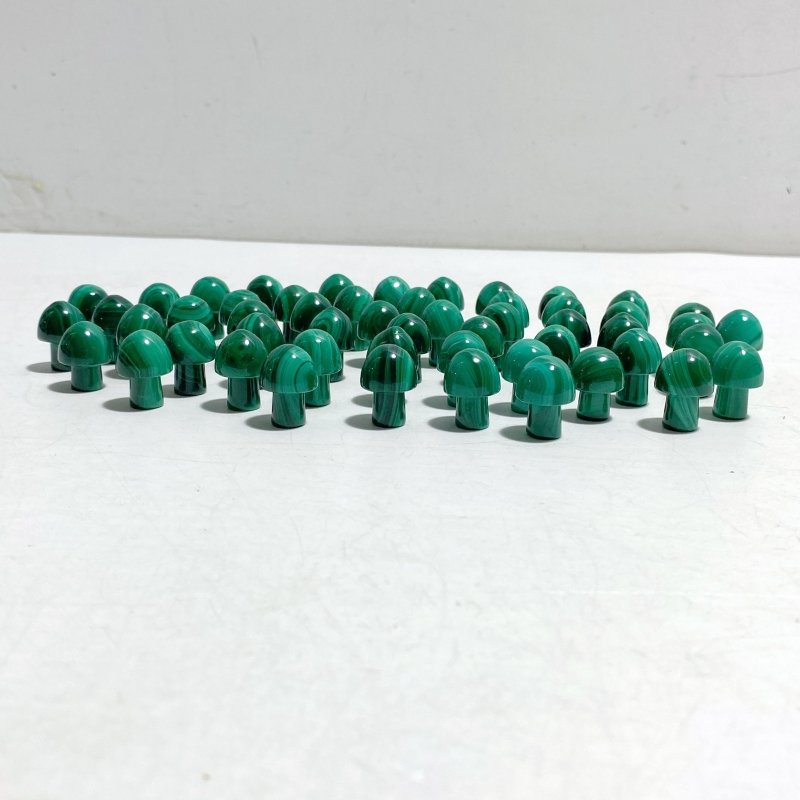 52 Pieces 2CM Malachite Mushroom - Wholesale Crystals