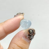 1-2cm Mixed Size Aquamarine Heart Wholesale