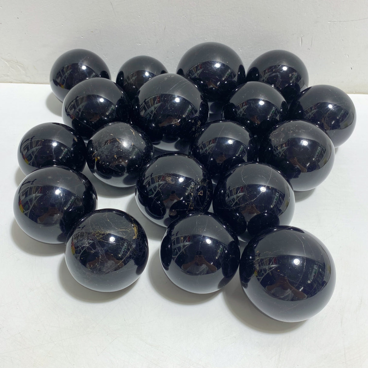 18 Pieces Black Tourmaline Spheres