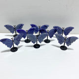 Small Blue Aventurine Butterfly Carving With Stand Wholesale