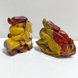 2 Pieces Mookaite Flying Dragon Castle Carving #1