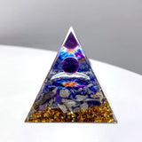 5CM Chevron Amethyst Blue Sodalite Orgone Pyramid Wholesale - Wholesale Crystals
