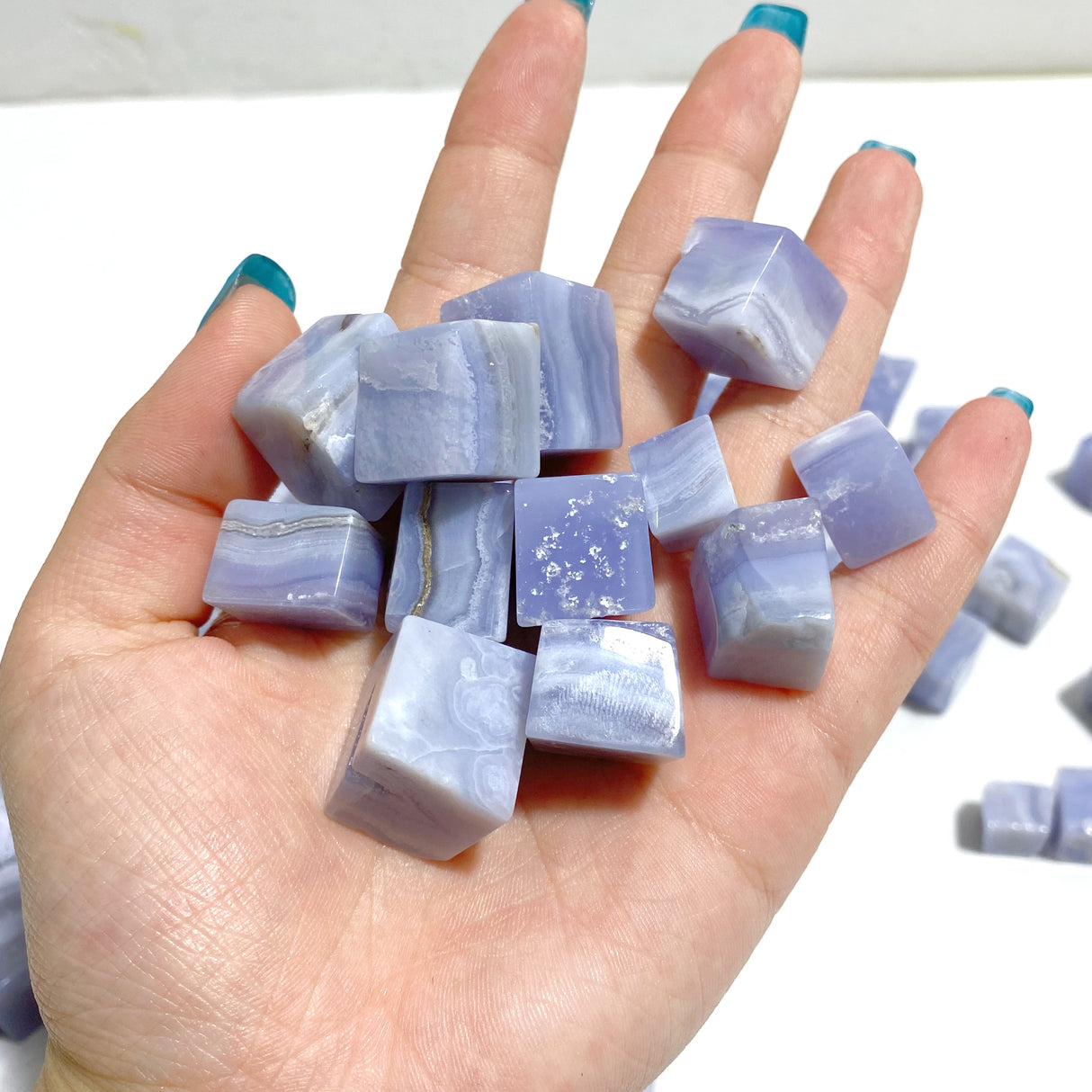 Irregular Blue Lace Agate Cube Wholesale