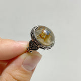 19 Pieces Golden Rutile Quartz Different Styles Ring