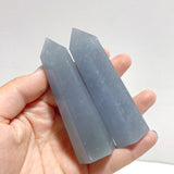 6 - 9CM Translucent Blue Angelite Tower Point Wholesale - Wholesale Crystals