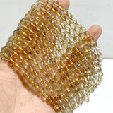 6 Pieces 6mm Rutile Quartz Beads 3 - Loop Bracelet/Necklace For DIY - Wholesale Crystals