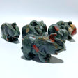 6 Pieces Africa Blood Stone Elephant Carving - Wholesale Crystals