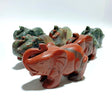 6 Pieces Africa Blood Stone Elephant Carving - Wholesale Crystals