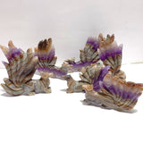 6 Pieces Amethyst Mixed Agate Nine - tailed Fox Carving - Wholesale Crystals