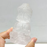 6 Pieces Beautiful Clear Quartz Buddha Carving - Wholesale Crystals