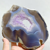 6 Pieces Beautiful Large Amethyst Mixed Geode Druzy Agate Slabs -Wholesale Crystals
