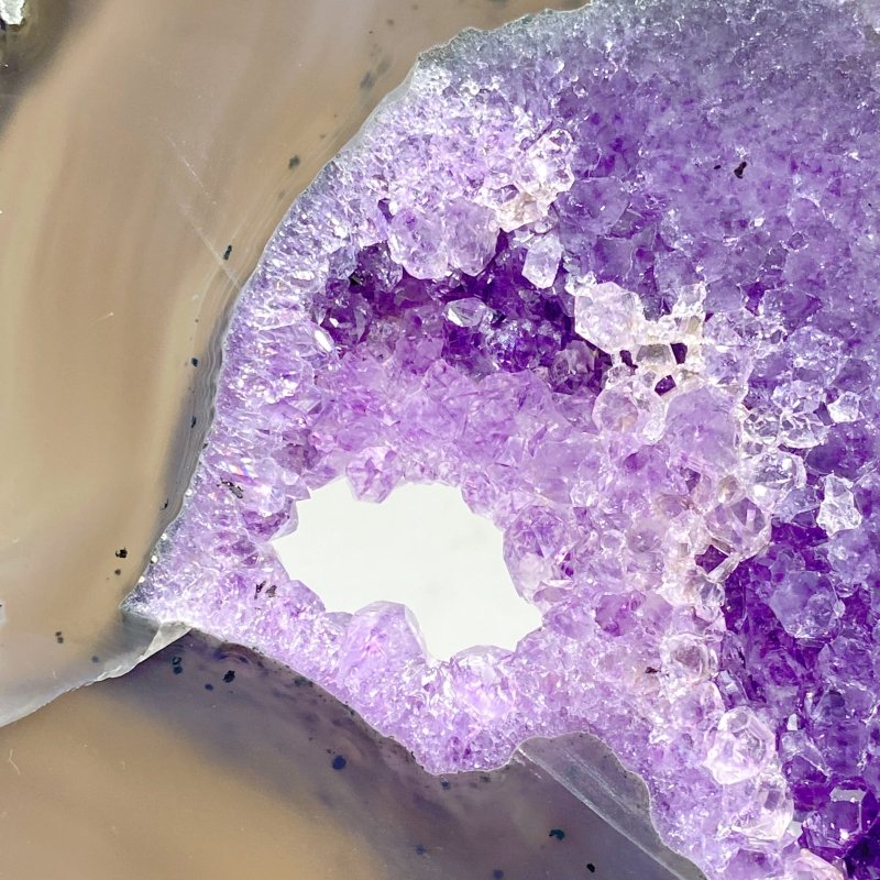 6 Pieces Beautiful Large Geode Amethyst Mixed Agate Slabs -Wholesale Crystals