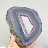 6 Pieces Beautiful Large Geode Amethyst Mixed Agate Slabs -Wholesale Crystals