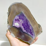 6 Pieces Beautiful Large Geode Amethyst Mixed Agate Slabs -Wholesale Crystals