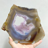 6 Pieces Beautiful Large Geode Amethyst Mixed Agate Slabs -Wholesale Crystals