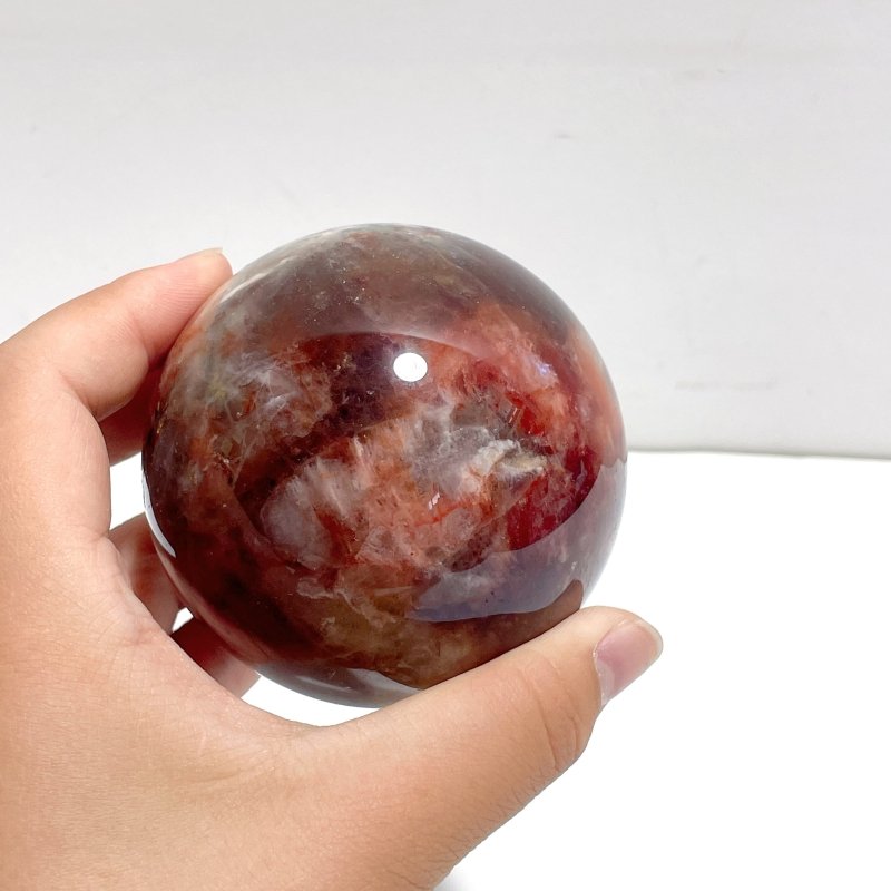 6 Pieces Blue Moonstone Mixed Fire Quartz Spheres - Wholesale Crystals