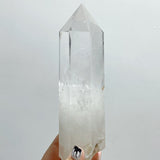 6 Pieces Clear Quartz Large Points Raw Bottom - Wholesale Crystals