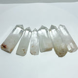 6 Pieces Clear Quartz Large Points Raw Bottom - Wholesale Crystals