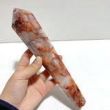 6 Pieces Fire Quartz Magic Scepter Wand With Stand - Wholesale Crystals