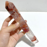 6 Pieces Fire Quartz Point Magic Scepter Wand With Stand - Wholesale Crystals