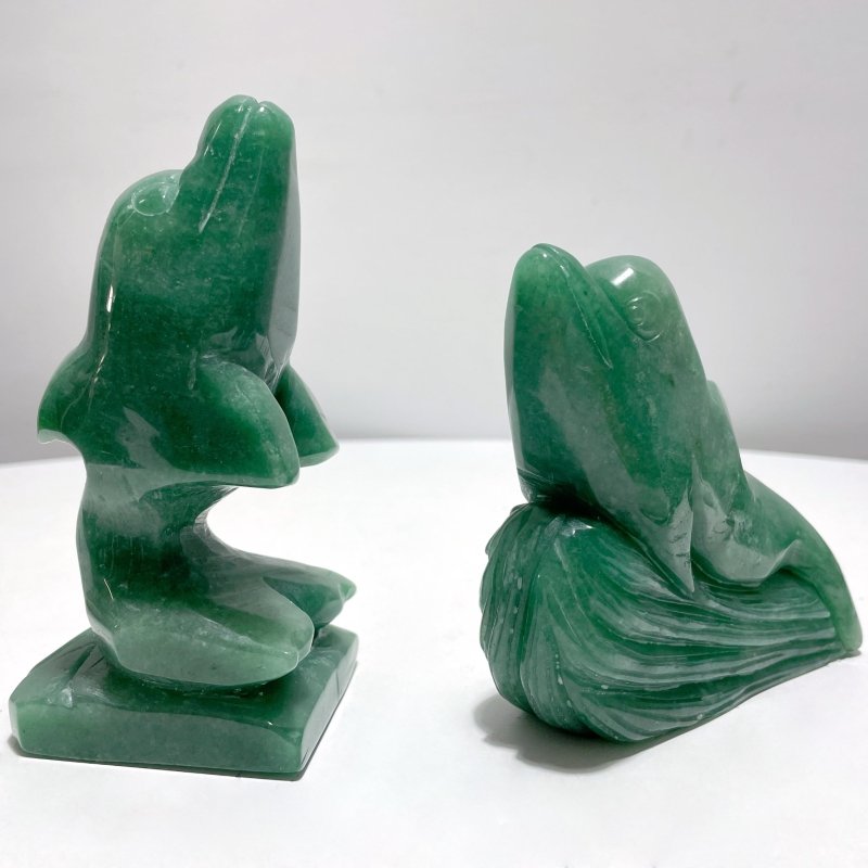 6 Pieces Green Aventurine Sea Animals Carving - Wholesale Crystals